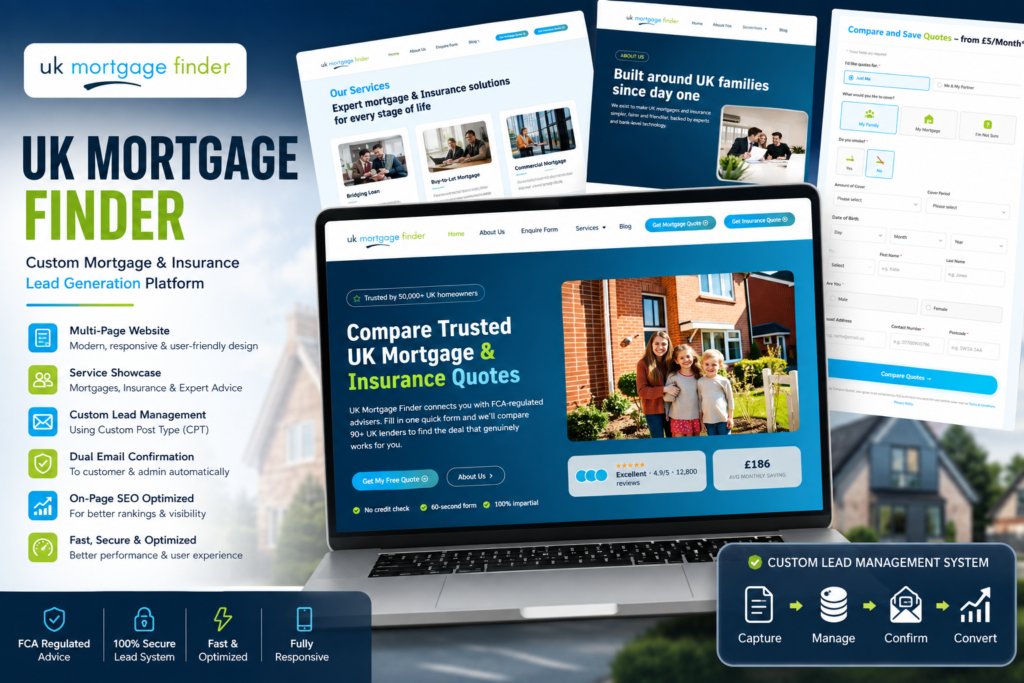 uk Mortagage finder website Develop by Mustafez